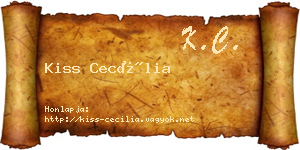 Kiss Cecília névjegykártya