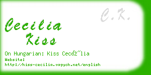 cecilia kiss business card